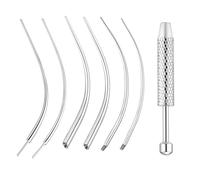 Mocoocouture Set professionale di pinze a sfera ergonomiche con porta orecchini con retro piatto in acciaio inox, strumenti di introduzione per piercing in acciaio inox, A, come descritto, come