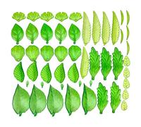 Mocoocouture Varie foglie acriliche maghi fai da te perline diverse opzioni di design Clear Green Craft Accessori per gioielli I ciondoli pendenti a forma di foglia