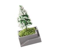 Mocoocouture Vaso verde di pino in miniatura, decorazione in plastica per case delle bambole, interior design, oggetti di scena foto, piccoli alberi artificiali, decorazioni per la casa delle bambole