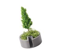 Mocoocouture Vaso verde di pino in miniatura, decorazione in plastica per case delle bambole, interior design, oggetti di scena foto, piccoli alberi artificiali, decorazioni per la casa delle bambole