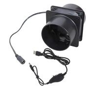 Mocoocouture Ventilatore a canale in linea da 8 cm, con regolazione della velocità, per il raffreddamento del server, aspirazione del fumo di sudore, alloggiamento ABS, ventola di scarico in plastica