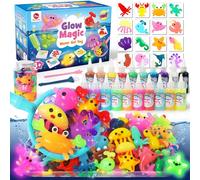 Mocoosy Bagliore nel buio Magic Water Gel Toy per Bambini, Giocattolo Fai da te in Gel d'acqua Magico, Magic Water Elf, Set Aqua Gelz con 20 colori &16 Forme, Regalo per Ragazzi Ragazze 4 5 6 7 8 anni