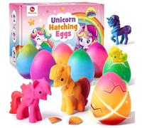 Mocoosy Uova di Unicorno da Cova Arcobaleno per Bambini - 6 Pezzi Sorpresa Magica Uova in Crescita Unicorno Giocattoli Regali per Ragazze, Giocattolo Magico Regalo di Compleanno per Ragazze 3-12 Anni