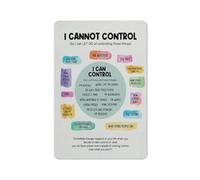 Mocozim Targa rustica in metallo con stampa "Things I Can Control", poster da parete per ufficio e salute mentale, 20,3 x 30,5 cm