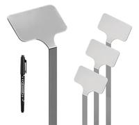 Mocturnity 10 etichette in acciaio inox tipo T per piante, arbusti, alberi, semi, etichette incisibili per vivai e vasi per giardinaggio.