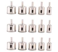 Mocturnity 15Pzs Set di punte per trapano con foro per piastrelle diamantate taglio ardesia granito marmo vetro