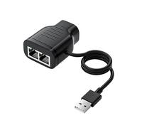 Mocturnity 2 in 1 Adattatore di Rete Cento Megabit Condivisione Rete RJ45 Multifunzionale Splitter di Rete Uno-Due Facile da Usare
