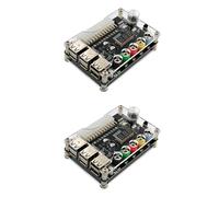 Mocturnity 2 x Alimentatore ATX da 24 Piastra di Collegamento Adattatore per Modulo di Alimentazione Connettore Manopola di Tensione Regolabile 6 Porte USB 2.0