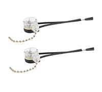 Mocturnity 2 x interruttore a catena di estrazione del ventilatore da soffitto con catena di trazione 3A 250VAC 6A 125VAC