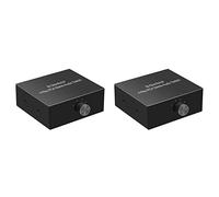 Mocturnity 2 x interruttore audio bidirezionale a canale audio L/R Stereo a 4 vie, 1 ingresso 4 uscite, 4 ingressi, 1 uscita, splitter di interruttore audio per altoparlante