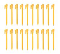 Mocturnity 20 Strumenti di Plastica Picchetti Chiodo Sabbia Pavimento Sabbia Esterno Da Giallo Accessori