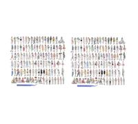Mocturnity 216 Pezzi Adesivi di Persone per Giornale, Album di Trim, Autoadesivo di Album, Ritagli, Ragazza di Moda Urbana per Kit di Forniture di Diario Spazzatura