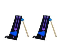 Mocturnity 2X 136.1 OM136.1 Forchetta di affinazione in lega di alluminio con martelli per curare i chakra, terapia del suono, alleviare lo stress, viola