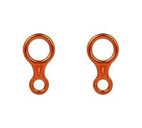 Mocturnity 2X 35KN Figura 8 Scenditore Arrampicata Attrezzature in Lega di Alluminio per Dispositivo di Assicurazione e Promemoria Arrampicata, Arancione