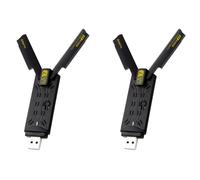 Mocturnity 2X Adattatore USB WiFi7 6500Mbps BE6500 Scheda di Rete Wireless 2.4G&5.8G&6GHz Adattatore WiFi Free-Drive 802.11be per Win 10/11