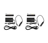 Mocturnity 2X Multifunzione Adattatore per Caricatore Universale 120W per Computer Portatile Auto Caricabatterie DC per Computer Portatile Adattatore di Alimentazione Spina UE