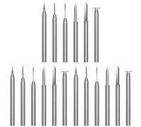 Mocturnity 3 x Set di punte per intagliare il legno per utensili rotanti, 6 pezzi, accessori per trapano per incisione, punta da trapano, strumento di lucidatura per in legno, 3 mm