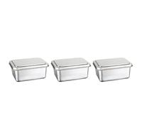 Mocturnity 3X Scatola di immagazzinaggio Scatola di conservazione in acciaio inox con coperchio Scatola di immagazzinaggio degli alimenti Scatola di imballaggio degli ingredienti della cucina, B