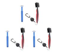 Mocturnity 3X Strumento di Affilatura di Fessura di Golf Affilacoltelli di Fessura di Golf Club e Spazzola Retrattile di Golf per Golfisti Kit Pratici e Puliti Blu e Rosso