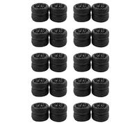 Mocturnity 40Pcs 1/10 Pneumatici in Gomma RC Pneumatici per Auto da su Ruota da Strada per 9068-6081 RC Parte Automobile