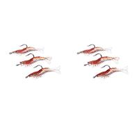 Mocturnity 6 pz 6 cm / 3 G artificiale pesca senuelo camaron bionico morbido pesca trasto notturno luminoso realistico con gancio rosso