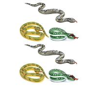 Mocturnity 6pcs Tricky Toys per falsi serpenti gonfiabili per accessori da giardino per spaventare gli uccelli scoiattoli