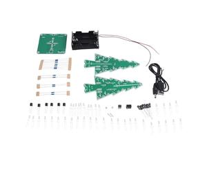 Mocturnity 7 colori albero di Natale elettronico kit fai da te PCB + plastica colorata modulo LED Flash stereoscopico sfuso
