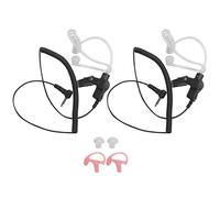 Mocturnity Auricolare Acustico a tubo singolo ascolto per polizia da 3,5 mm con un paio di paraorecchie medie per microfono altoparlante