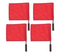 Mocturnity Bandiera Rossa Arbitro Sportivo 4 Pezzi Bandiera dell'Arbitro di Eventi di Traccia e Campo, Bandiera di Porta di Calcio Bandiera di Banner Maniglia di Spugna