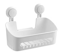Mocturnity Cestino portaoggetti con ventosa per doccia, montaggio in un secondo, potente organizer estraibile, impermeabile con ventosa per il bagno