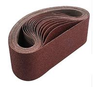 Mocturnity Confezione da 18 strisce di levigatura 3 x 21 pollici (75 x 533 mm) per levigatrice a nastro di ossido di alluminio (3 di 60 80120180240400 ) per levigatrice a nastro