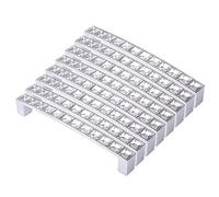 Mocturnity Confezione da 8 mobili in strass di vetro trasparente quadrato in stile europeo per porta, cassetto maniglia maniglie 128 mm