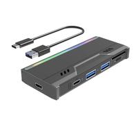 Mocturnity Custodia per disco rigido M.2 multifunzionale compatibile con scheda TF/SD protocollo NVME/NGFF alloggiamento per unità a stato solido-A