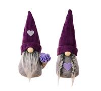 Mocturnity Decorazioni di Gnomi Viola Fatto A Mano Decorazioni di Peluche Vacanze Invernali Ornamenti di San Regalo di Festa Durevole 25 X 8 X 6 cm