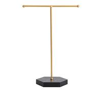 Mocturnity Espositore per Gioielli Supporto per Collana Supporto per Gioielli da Tavolo nel Metallo Placcato con Barra un T Torre per Gioielli da Esposizione Appesi A