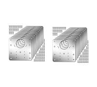Mocturnity Kit Piastra di Riparazione Cerniera Armadio 20 Pezzi Piastra di Montaggio Cerniera Porta Armadio Cucina con Fori Staffe di Fissaggio Piatti