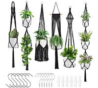 Mocturnity Macrame Plant Hangers 6Pack Fioriere Sospese per Piante da Interno W/Kit di Ganci Appendini per Piante Macromay Fatti A Mano Vasi da Fiori per Interni