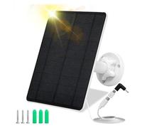 Mocturnity Pannello solare per telecamera di sicurezza,Pannello solare USB 5W per telecamere DC 5V,Caricatore del pannello solare della fotocamera,Caricatore del pannello solare IP65
