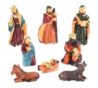 Mocturnity Personaggi di Natale Gioco di Natale in Resina con Bambino Gesù e Animali Scena di Natale Realistico Decorazioni natalizie