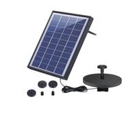 Mocturnity Pompa di energia a solare da 5 W con 6 ugelli per il bagno degli uccelli, il laghetto dei pesci o la decorazione del giardino