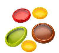 Mocturnity Set di 5 contenitori in silicone per conservare avvocati, cipolle e frutta tagliati - gadget da cucina riutilizzabili per frigorifero