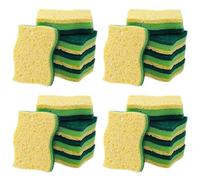 Mocturnity Spugne da cucina in cellulosa antigraffio, spugna per 20 confezioni, spugna per pulire le multiuso