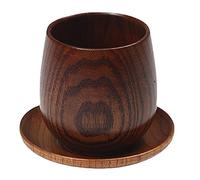 Mocturnity Stile Giapponese Grande Tazza di Pancia in Legno Set di Tè con Isolamento Retro in Legno Massiccio di Sake per Bere 150ML
