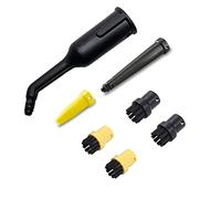 Mocturnity Ugello a fessura per pulitore a vapore, testa ugello spray per SC1/SC2/SC3/SC4/SC5, kit di spazzole rotonde per pulitore a vapore