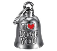MOCY BELL - Campanello Moto I Love You argento cuore rosso - MocyBell