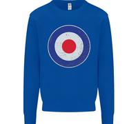 Mod Logo Scooter Motociclista Raf Reale Air Force Bambini Felpa Maglione
