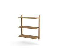 MOD Modello 11 Sistema di Scaffalature 1x875 Binario + 3 Ripiani Rovere
