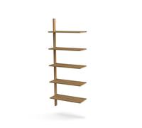 MOD Modello 4 Sistema di Scaffalature 1x1925 Binario + 5 Ripiani Rovere