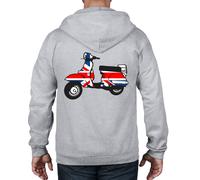 Mod Scooter Felpa Cappuccio e Zip Intera - Mods Il Jam Chi Paul Weller T-Shirt