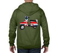 Mod Scooter Felpa Cappuccio e Zip Intera - Mods Il Jam Chi Paul Weller T-Shirt